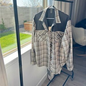 Rei Plaid Snap Button Up Size XL